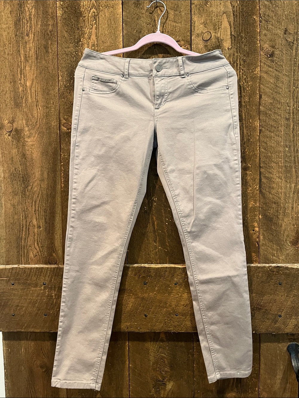 Maurices Women's Skinny Jeans in Light Taupe